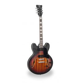SOUNDSATION JAZZ-ROOT P BSB - Double cutaway félakusztikus gitár single coil hangszedőkkel
