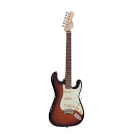 Soundsation RIDER-RETRO-R TSB - Double cutaway elektromos gitár 3 single coil pickuppel és vintage kulcsokkal (Wilkinson mechanika, eco-rózsafa fogólap)