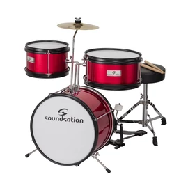 Soundsation JDK313-MR - Junior dobszett, 3 rétegű, metál vörös
