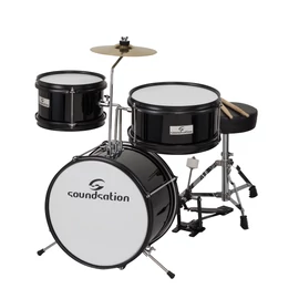 Soundsation JDK313-BK - Junior dobszett, 3 rétegű, metál fekete