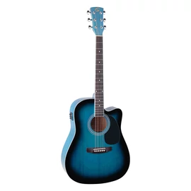 Soundsation YELLOWSTONE-DNCE-BLS - Dreadnought cutaway elektroakusztikus gitár fernyő fedlappal