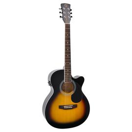 Soundsation YELLOWSTONE-MJCE-SB - Mini jumbo cutaway elektroakusztikus gitár fenyő fedlappal