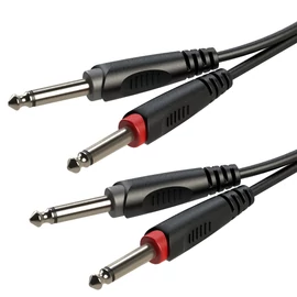 Soundsation GL-2JM2JM3 - Adapter kábel: 2x6.3mm Jack papa MONO - 2x6.3mm Jack papa MONO / 3m