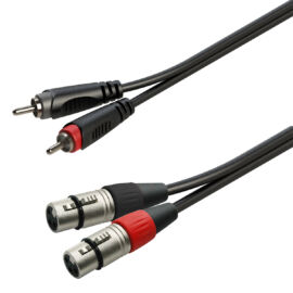 Soundsation GL-2RCA2XF3 - Aszimmetrikus adapter kábel: 2xRCA papa - 2xXLR mama / 3m