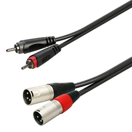 Soundsation GL-2RCA2XM3 - Aszimmetrikus adapter kábel: 2xRCA papa - 2xXLR papa / 3m