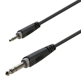 Soundsation GL-JSmJS15 - Adapter kábel: 3.5mm Jack papa SZTEREO - 6.3mm Jack papa SZTEREO / 1.5m