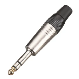 Soundsation SJ02S-B - Fém csatlakozó 6.3mm jack SZTEREO (25 db-os csomag)
