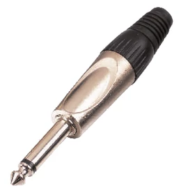 Soundsation SJ024M-B - Fém csatlakozó 6.3mm jack MONO (25 db-os csomag)