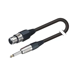 Soundsation BMCJX-10BK - Szimmetrikus mikrofonkábel: XRL 3pólusú mama - 6.3mm Jack MONO / 10m