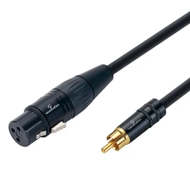 Soundsation WM-PXFRCA06 - Wiremaster szimmetrikus patch kábel: XLR(mama)-RCA / 0.6m