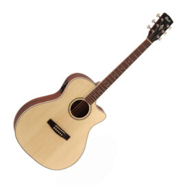Cort GA-MEDX-OP akusztikus gitár elektronikával, natúr + Választható ajándék