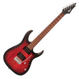 Cort X100-OPBB elektromos gitár, cseresznye burst + Választható ajándék