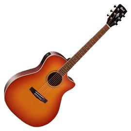Cort GA-MEDX-LVBS akusztikus gitár elektronikával, Vintage Burst
