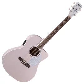 Cort JADE-Classic-PPOP with bag akusztikus Lady-gitár elektronikával, puhatokkal, pasztell rózsaszín