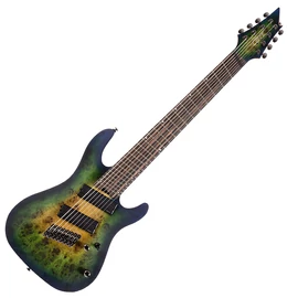 Cort KX508MS II-MBB elektromos gitár, 8 húros, Multi Scale, tengerkék burst