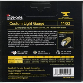 BlackSmith Acoustic Bronze, Custom Light 11-52 húr