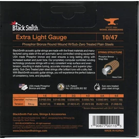 BlackSmith Acoustic Phosphor Bronze, Extra Light 10-47 húr