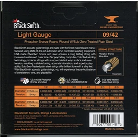 BlackSmith Acoustic Phosphor Bronze, Light 09-42 húr - 12 húros