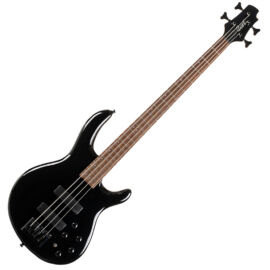 Cort C4-Deluxe-BK elektromos basszusgitár, Markbass Preamp, fekete