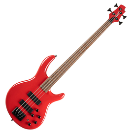 Cort C4-Deluxe-CRD elektromos basszusgitár, Markbass Preamp, piros
