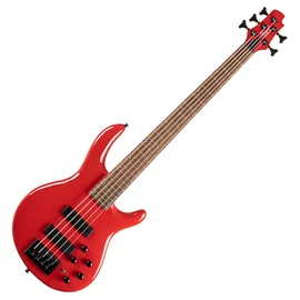 Cort C5-Deluxe-CRD elektromos basszusgitár, Markbass Preamp, öthúros, piros
