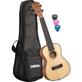 Cascha HH 2151 Concert Solid Top Ukulele Set