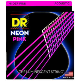 DR Strings HiDef Pink Neon Medium Acoustic