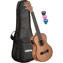 Cascha Tenor Mahogany Ukulele Set with pickup system