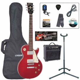 Encore EBP-E99WR Electric Guitar Outfit Wine Red