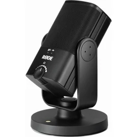 Rode NT-USB Mini Kompakt kondenzátor stúdió, podcast és gamer/streamer mikrofon USB csatlakozóval, beépített fejhallgató erősítővel és asztali állvánnyal
