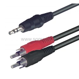 SAL A 49-5 Audió kábel, 3,5 mm sztereó dugó-2 RCA dugó, 5 m