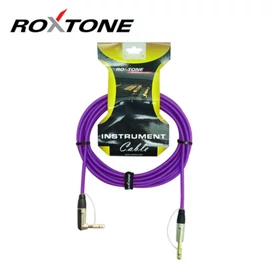 Roxtone TGJJ110L3-TPR 6,3 Jack - 6,3 pipa Jack professzionális gitárkábel, 3m (transparent lila)