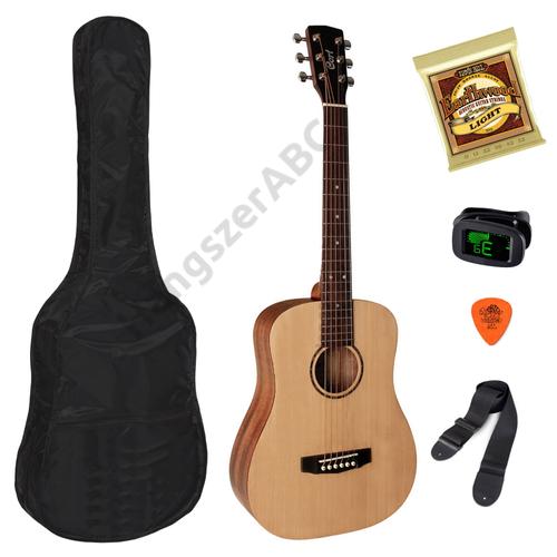 Cort ADMini-OP akusztikus mini gitár Szett, matt natúr, tokkal