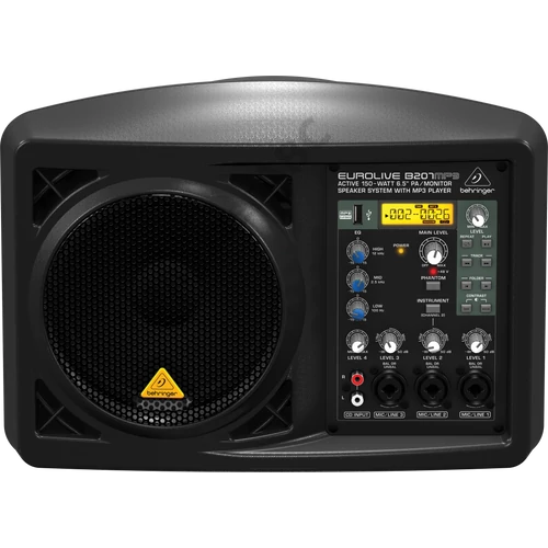 Behringer EUROLIVE B207MP3 150W Aktív Hangfal 4-csatornás Keverővel