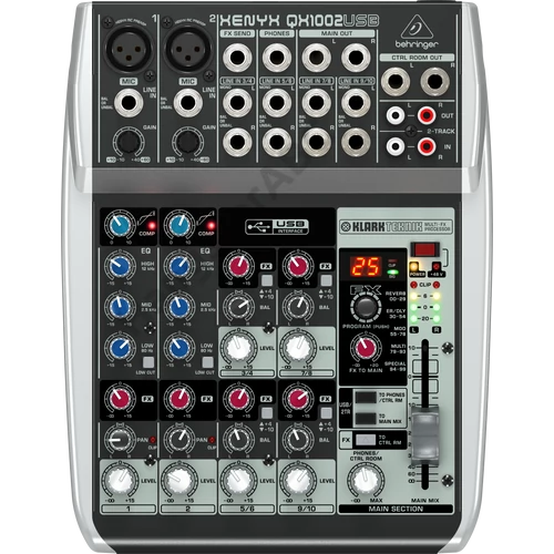 Behringer Xenyx QX1002USB Effektes Keverő USB-csatlakozóval