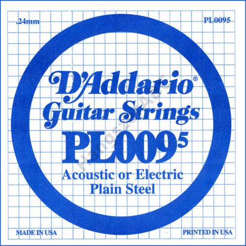 D'Addario PL0095 különálló akusztikus/elektromos gitárhúr, acél, 0095
