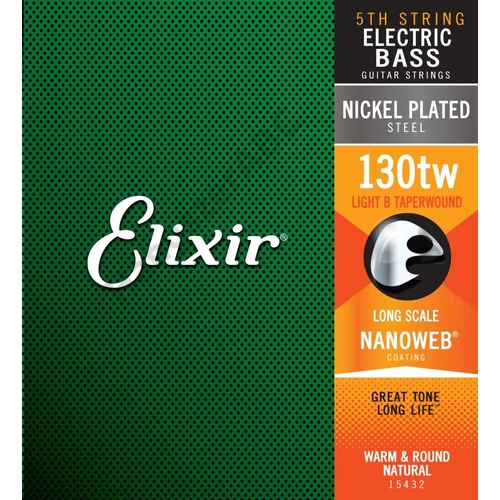 Elixir NanoWeb (15432) 5th .130TW Light B basszusgitár húr