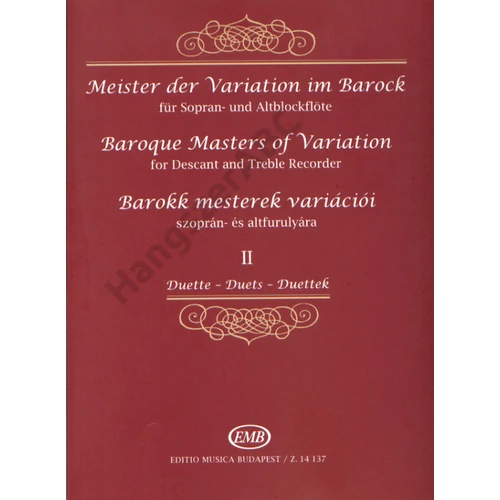 Kállay Gábor  - Barokk mesterek variációi szoprán- és altfurulyára (Duettek continuóval) 2