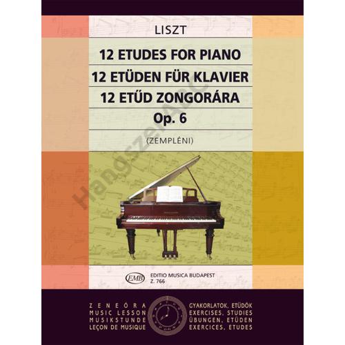 Liszt Ferenc, Zempléni Kornél  - 12 etűd (zongorára)