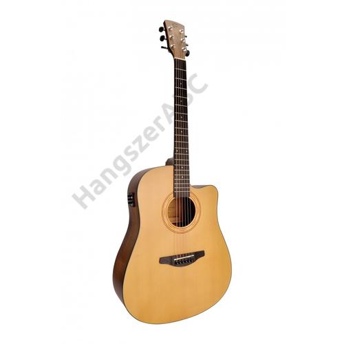 SOUNDSATION EN41CE-NTS - Dreadnought cutaway akusztikus gitár, tömör lucfenyő fedlappal, gravírozott rozettával és előerősítővel