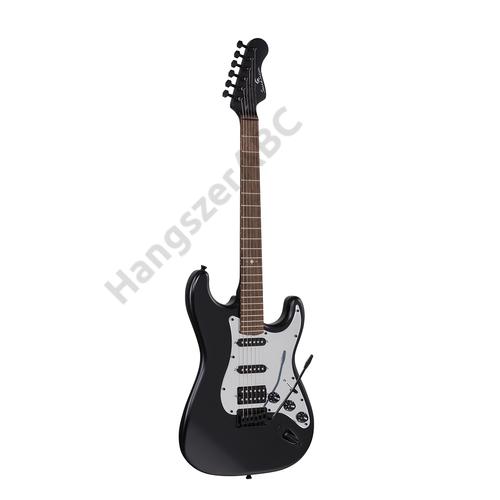 SOUNDSATION SST-112T-MBK - SHADOW szériás dupla cutaway elektromos gitár, 2 single coil + 1 humbucker hangszedővel és tremolo híddal