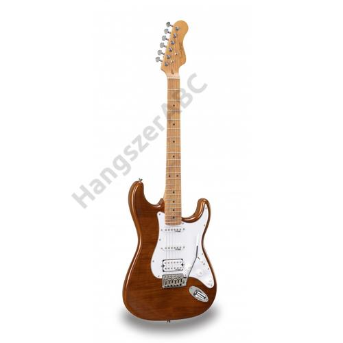 SOUNDSATION RIDER-DELUXE-M BW - Dupla cutaway elektromos gitár 2 single coil + osztható humbucker hangszedővel és önzáró kulcsokkal (Wilkinson hardver, roasted juhar nyak+fogólap, lángolt fedlap)