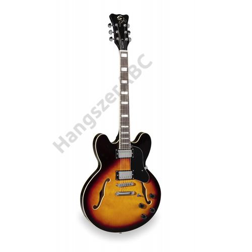 SOUNDSATION JAZZ-ROOT H BSB - Double cutaway félakusztikus gitár humbucker hangszedőkkel