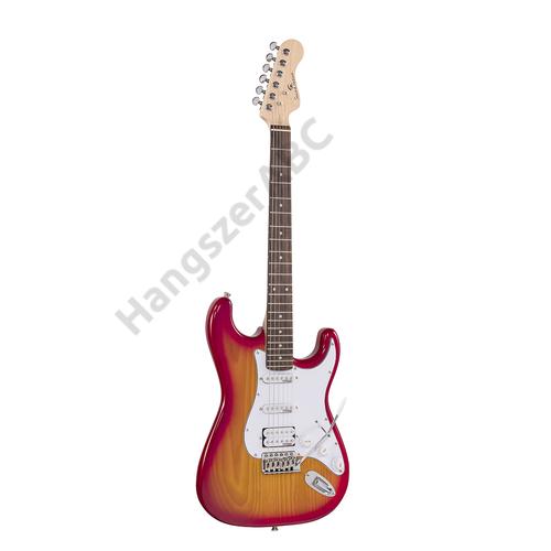 Soundsation RIDER-PRO-RSH SSB - Double cutaway elektromos gitár 2 single coil + osztható humbucker pickuppel és önzáró kulcsokkal (Wilkinson mechanika, eco-rózsafa fogólap)