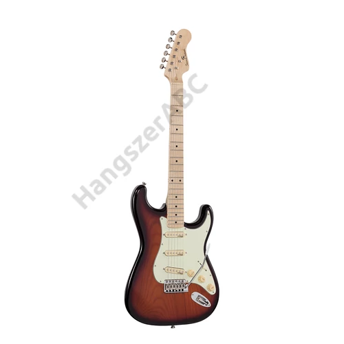 Soundsation RIDER-RETRO-M TSB - Double cutaway elektromos gitár 3 single coil pickuppel és vintage kulcsokkal (Wilkinson mechanika, juharfa fogólap)