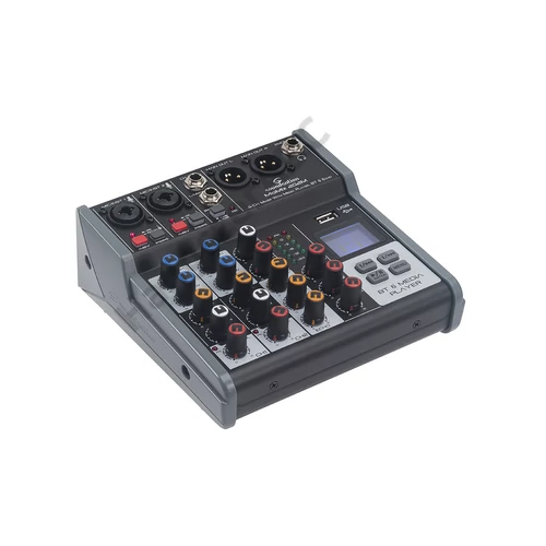 Soundsation MIOMIX 202M - 4-csatornás Professzionális Audió keverő Media Player,BT és Digital Echo effektel