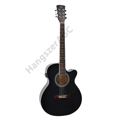 Soundsation YELLOWSTONE-MJCE-BK - Mini jumbo cutaway elektroakusztikus gitár fenyő fedlappal