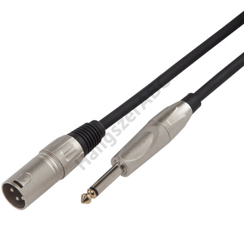 Soundsation BMCXJ-5BK - Szimmetrikus mikrofonkábel: XRL 3pólusú papa - 6.3mm Jack MONO / 5m