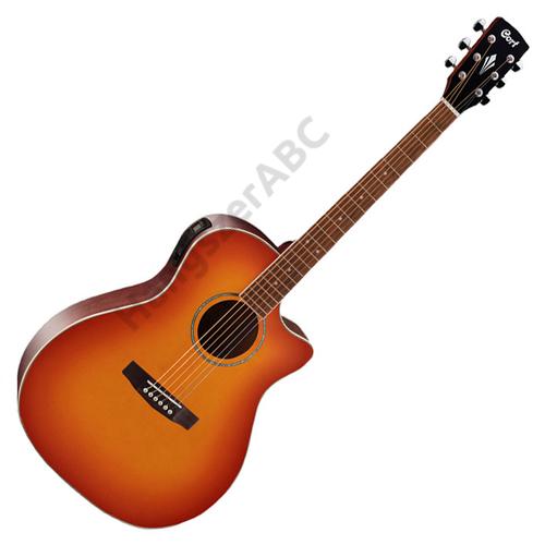 Cort GA-MEDX-LVBS akusztikus gitár elektronikával, Vintage Burst