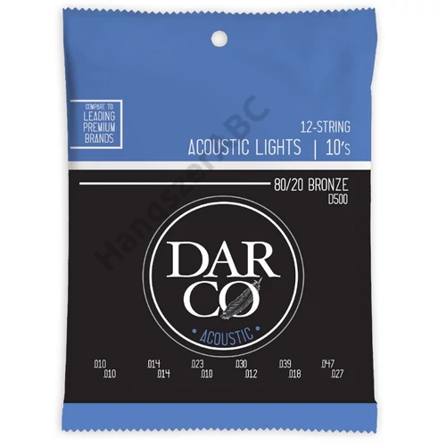Darco D-500 húr, akusztikus 12 húros, 10-47